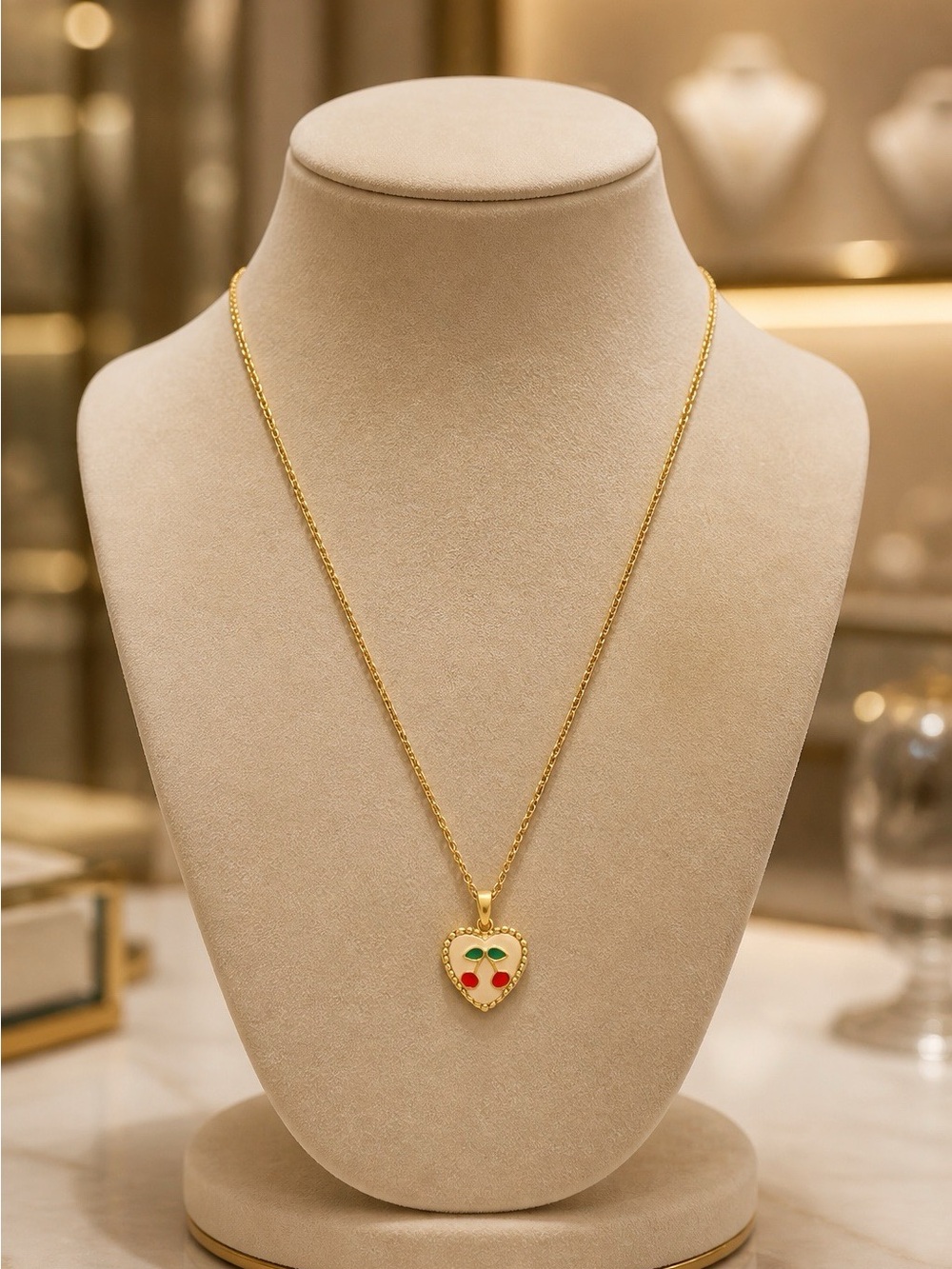 14K Gold‑Plated Double‑Sided Heart Pendant Necklace by Adina Eden
